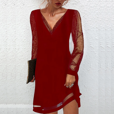 Ava - Elegant V-Neck Dress