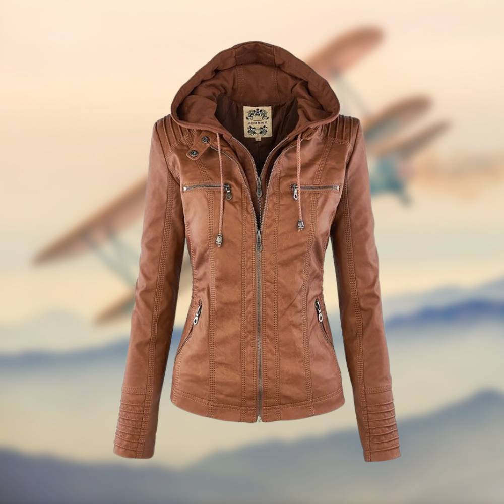 Jennifer - Hooded Leather Jacket