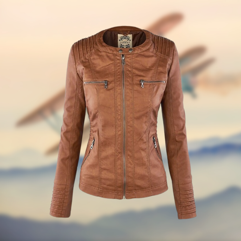 Jennifer™ Hooded Leather Jacket