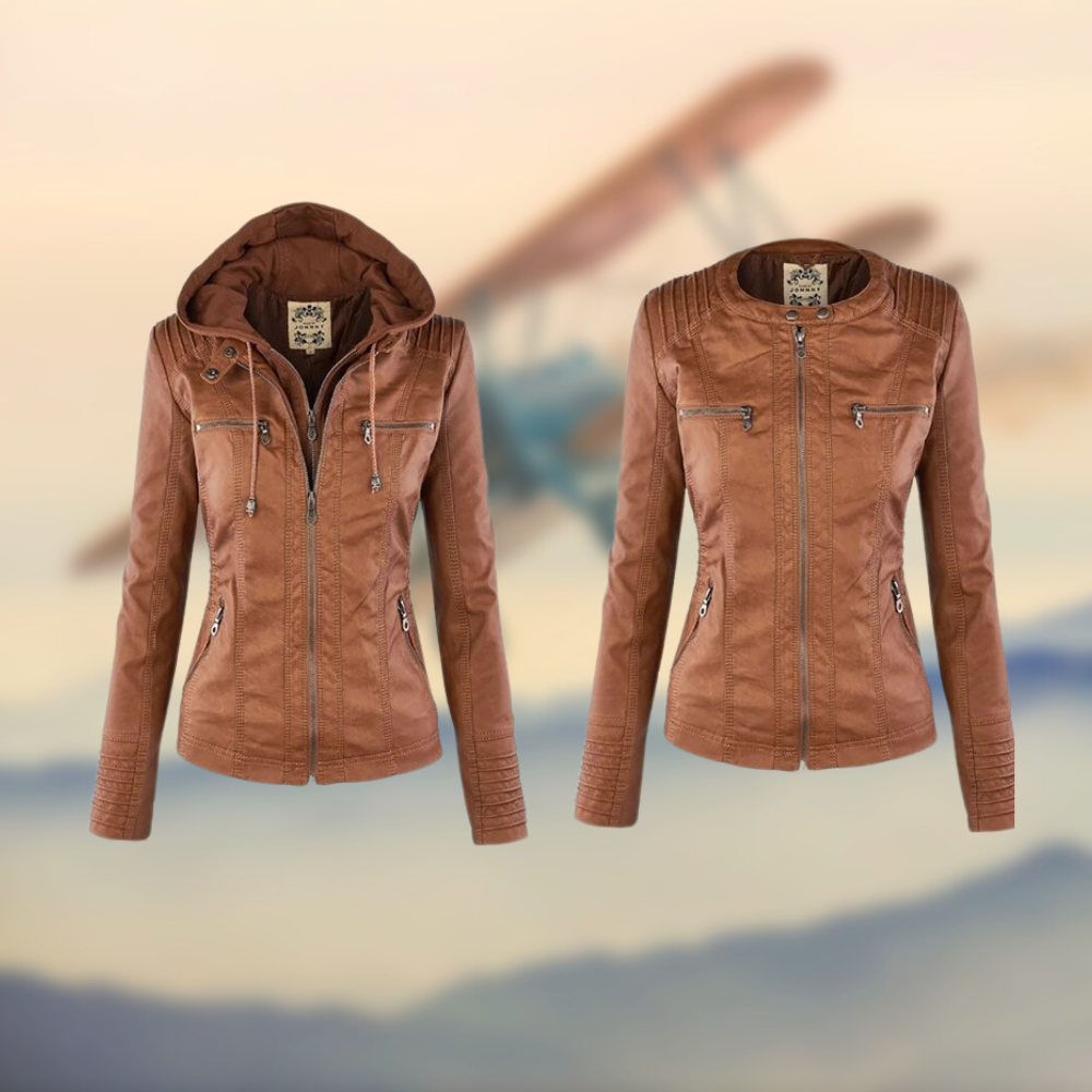 Jennifer™ Hooded Leather Jacket