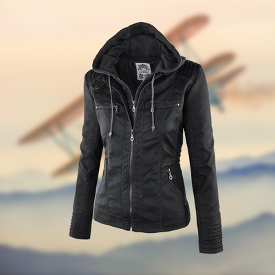 Jennifer™ Hooded Leather Jacket