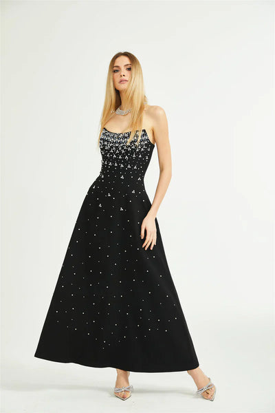 Issoria - Black Embellished Maxi Dress