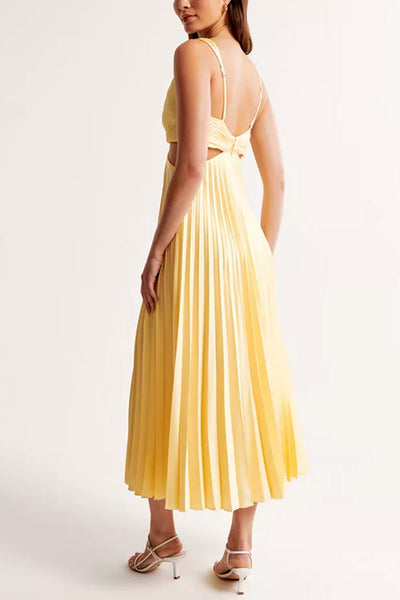 Evelyn - Sleeveless Pleated Maxi Dress