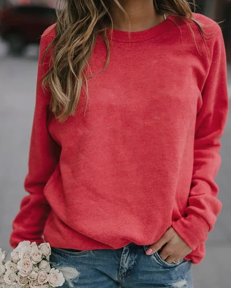 CHRISTIANA - STYLISH COMFORTABLE CREW NECK SWEATSHIRT