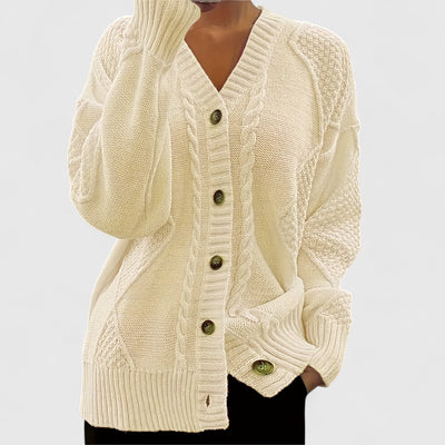 Frida - Elegant V-Neck Cardigan