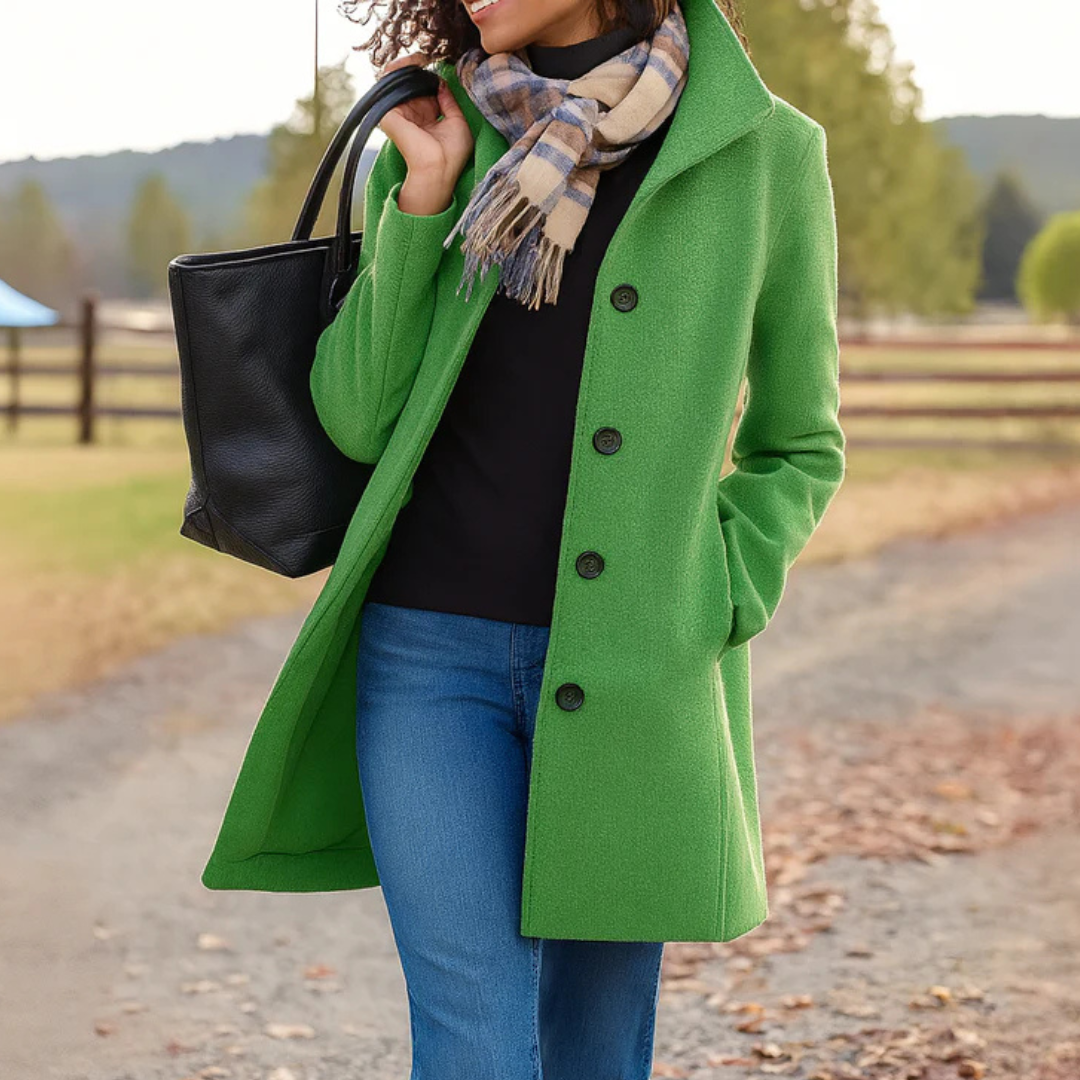Elaine – Timeless Elegance Button Coat