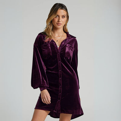 Geraldine - Elegant Velvet Dress