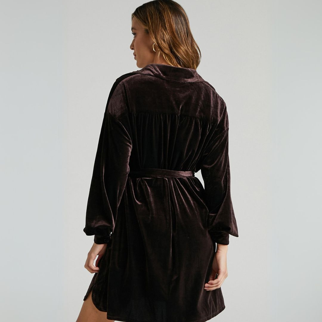 Geraldine - Elegant Velvet Dress