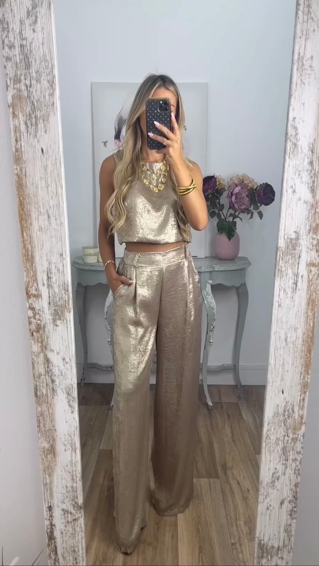 Nancy - Metallic Two Piece Set