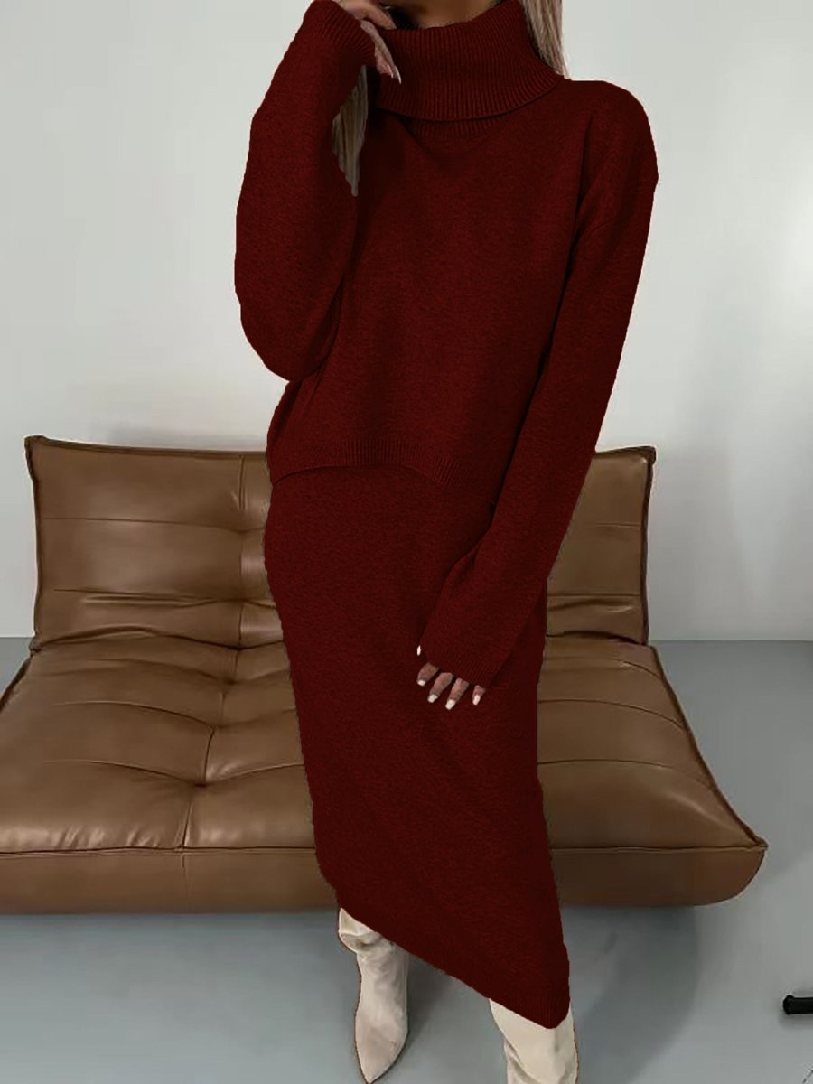 Elisse™ | Elegance meets warmth | Dress + Sweater Set