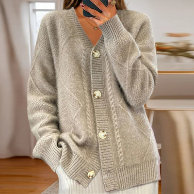 Rose - Cable-Knit Cardigan