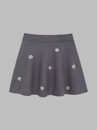 Aaliyah - Elegant Jewelry Knitted Skirt Set