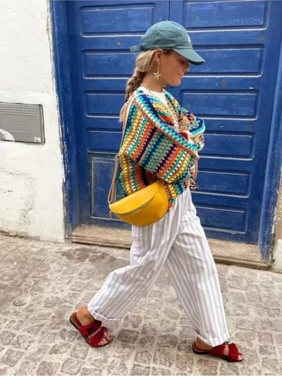 Abby - Colorful Knitted Cardigan