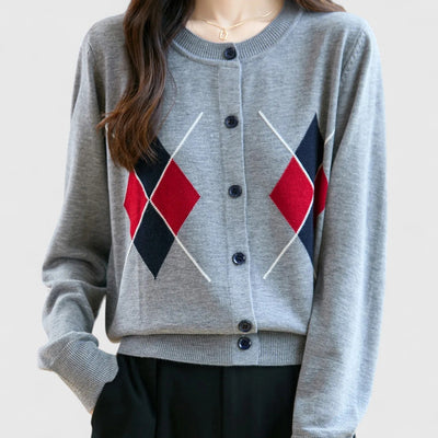 Margaux - Pure Wool Elegance Cardigan