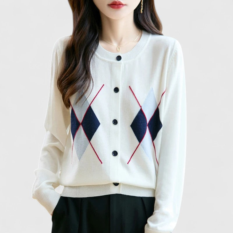 Margaux - Pure Wool Elegance Cardigan