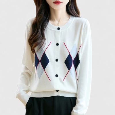 Margaux - Pure Wool Elegance Cardigan