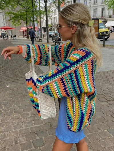 Abby - Colorful Knitted Cardigan