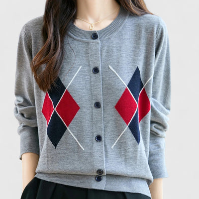 Margaux - Pure Wool Elegance Cardigan