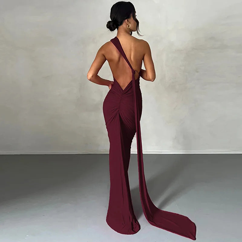 Cassia - One Shoulder Backless Adjustable Dress