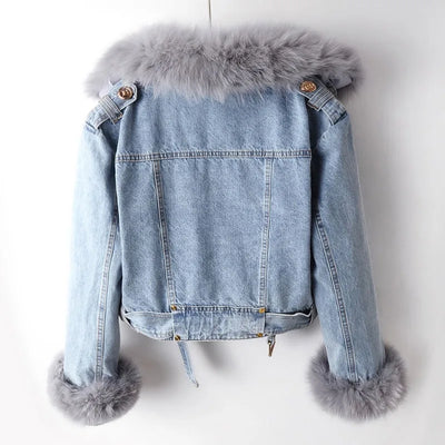 Eleanor - Fur-Lining Denim Jacket