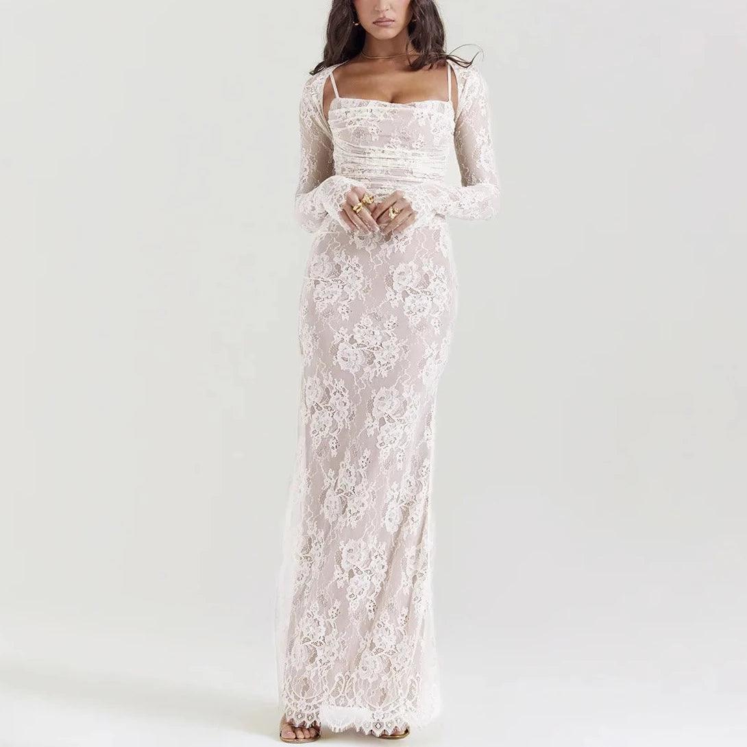 Clara - Vintage Lace Maxi Dress