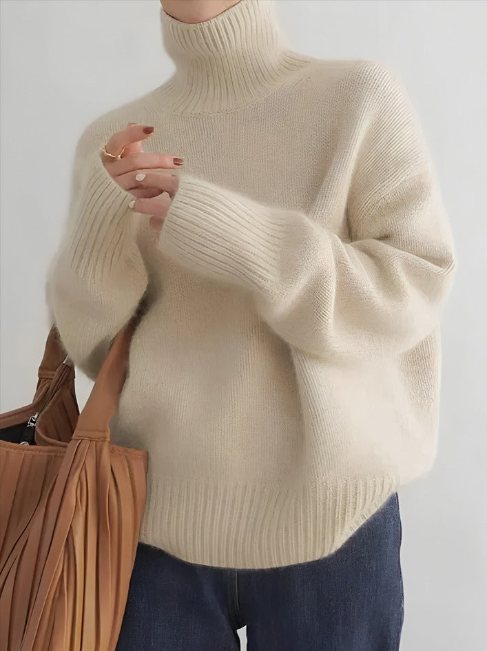 Harper - Cashmere High Neck Sweater