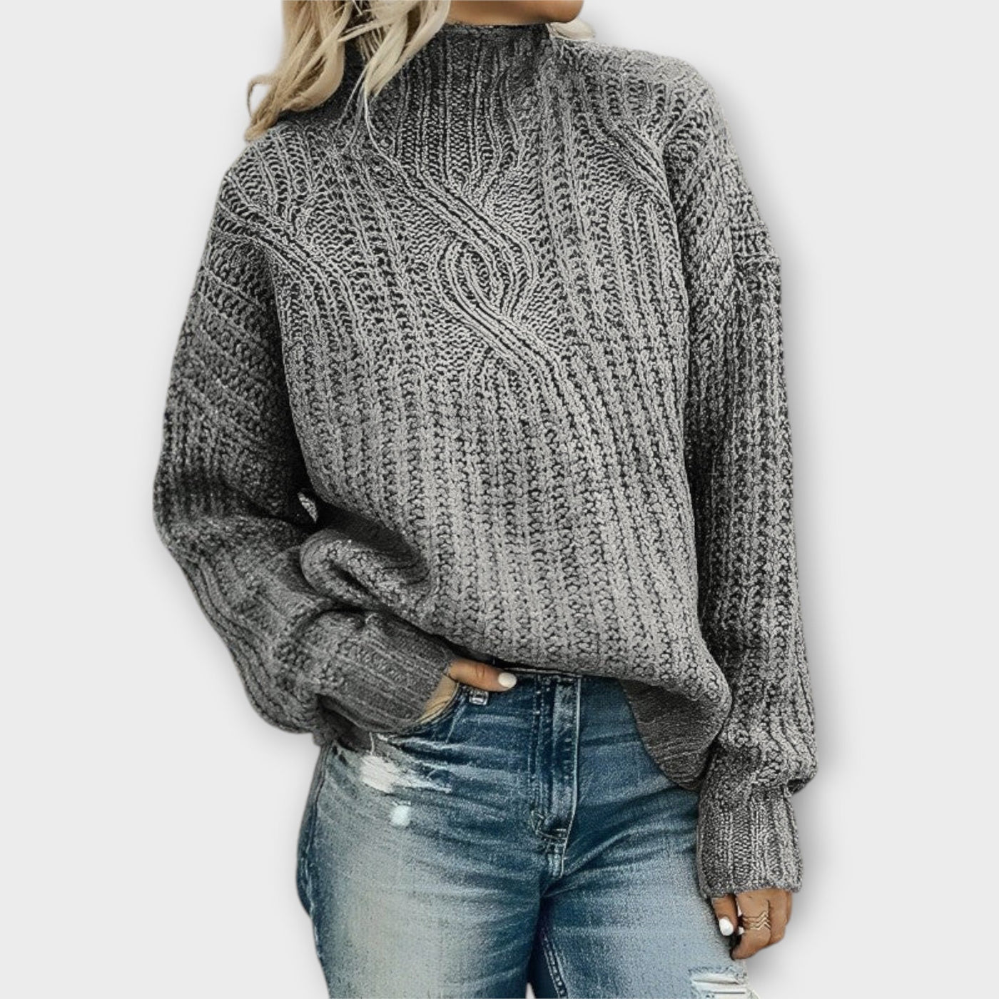 Poppy - High Neck Knitted Jumper