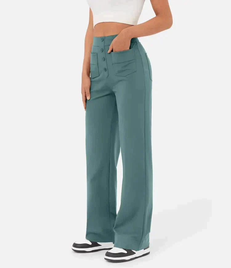 Aria™ | High-waisted Elastic Trousers