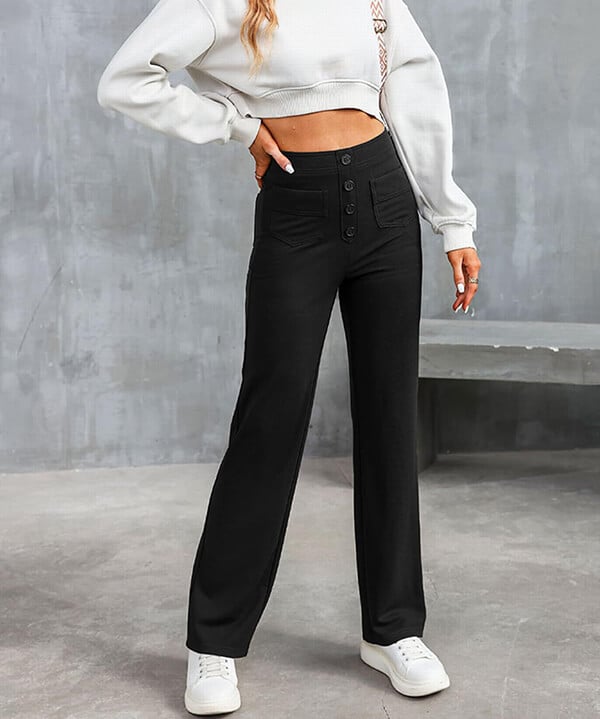 Aria™ | High-waisted Elastic Trousers