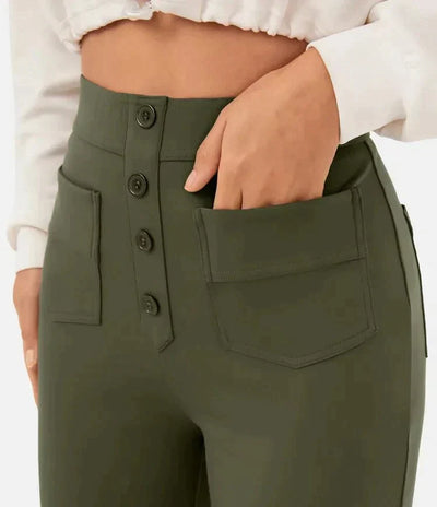 Aria™ | High-waisted Elastic Trousers